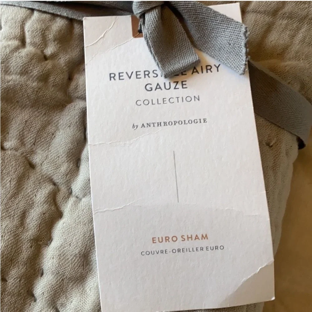 Anthropologie Reversible Airy Gauze Single Euro Sham
